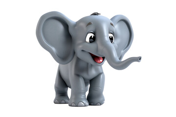 Naklejka premium 3d elephant with transparant background, PNG file