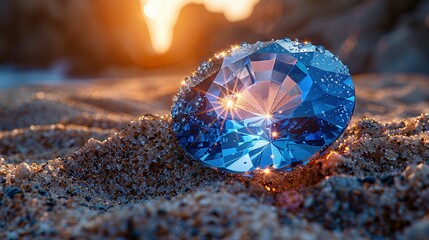 Fototapeta premium Cinematic Shimmer: A Study in Dazzling Gemstone Realism