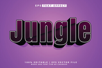 jungle 3d editable text effect
