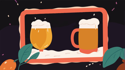 Beer-themed Background Designs - Vector Illustration Template of Beer Beverages - Fresh Collection for Your Designs.