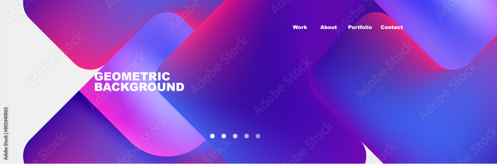 Poster it is a geometric background with a purple and blue gradient . high quality