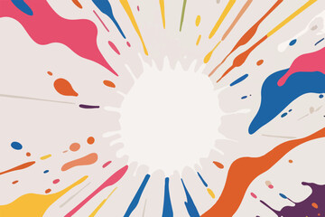 Vibrant Explosion - Colorful Milk Cream for a Bold and Eye-catching Experience. Vector Illustration. EPS 10.