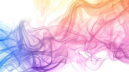 abstract style smoke multicolored line ornament background