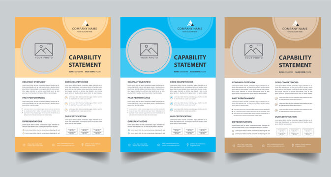 Capability Statement Template Design.