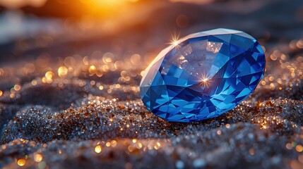Azure Sapphire Gleaming: A Cinematic Study in Radiance
