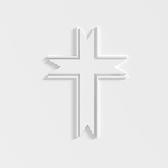 Christian cross. Religion concept illustration. 3D render