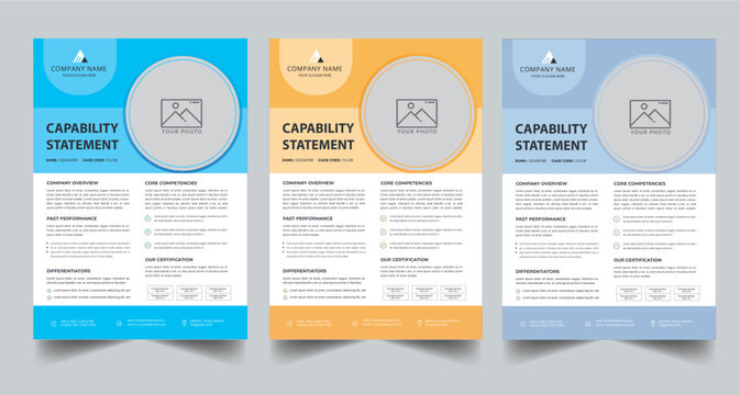 Capability Statement Template Design.