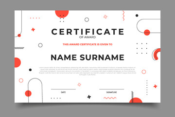 modern geometric business certificate cover template design decoration