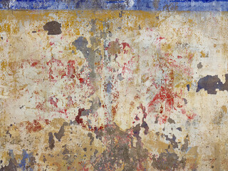 Old wall texture - rusty wall. Grunge background. Several layers of paint.