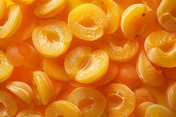 Dried apricots as background, closeup. Healthy food. Apricott banner. Apricott background.