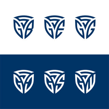 SGG Shield Lettermark Logo Set.