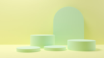 3D rendering abstract shape podium product background
