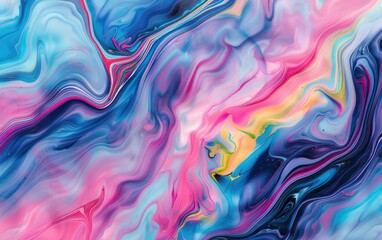 A vivid dance of swirling colors creating a mesmerizing abstract art