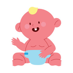 Fototapeta premium baby shower cute boy