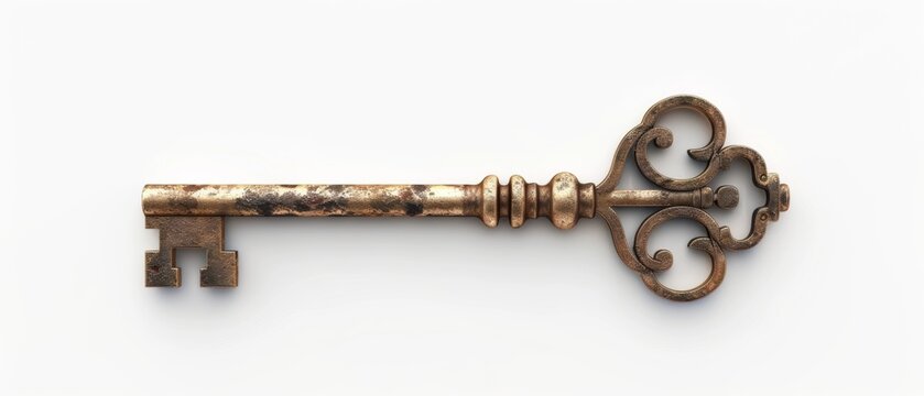antique key iron