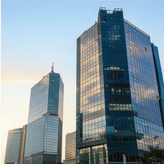Naklejka premium Skyscrapers of the International Business Center (City), 