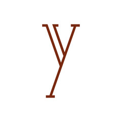 Monogram Y. Design vector Y logo. Monogram initial letter mark Y logo design. Monogram design vector logo. Monogram initial letter mark Y logo design. Simple Y monogram. Monogram Y design logo