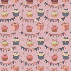 muffin and party pennant pattern