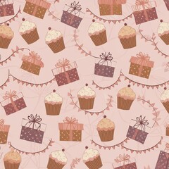 muffin and party pennant pattern