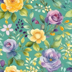 Yellow roses floral patterns.