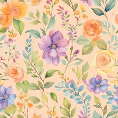 Yellow roses floral patterns.