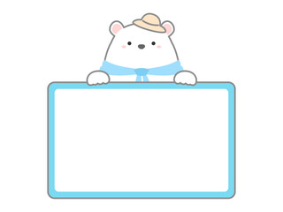 熱中症の予防や対策に関するベクターイラスト、見出しやテキストを記入できるフレーム04