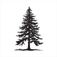 Tree and forest silhouettes silhouette tree line drawing set coconut tree silhouette illustrations