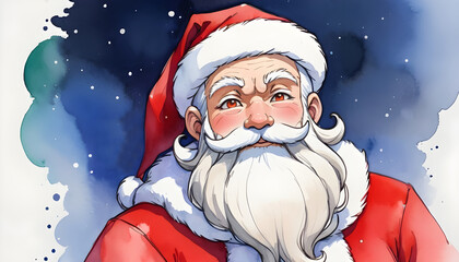 Hand drawn cartoon Santa Claus illustration material
