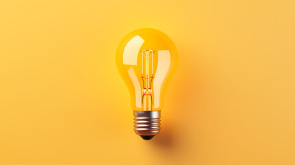 Glowing light bulb, symbolizing creativity and innovation