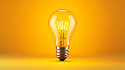 Glowing light bulb, symbolizing creativity and innovation