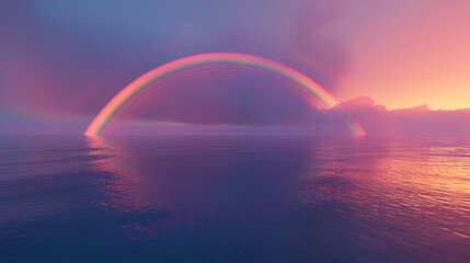 rainbow over the sea