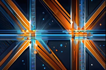 Abstract desktop hd wallpaper background. Vector pattern of shining crossing lines with bright blue...
