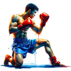 A Muay Thai fighter