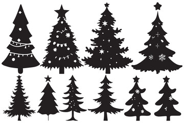 silhouette Christmas Tree Bundle