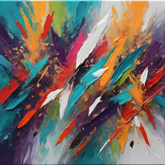 Abstract Colorful Background.  Exploring the Rich Tapestry of Abstract Textured Canvases.
