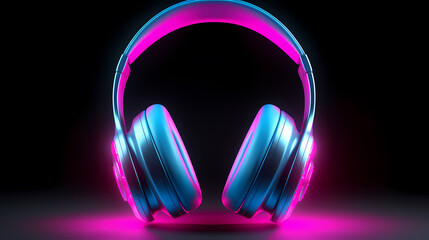Gaming headset 3D rendering