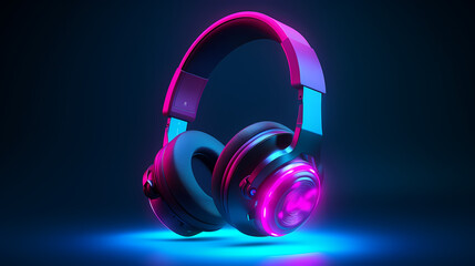 Gaming headset 3D rendering