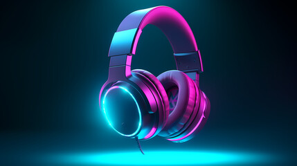 Gaming headset 3D rendering