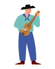 rodeo man with guitar