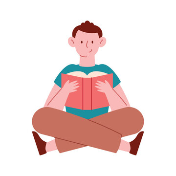 reader sitting with book