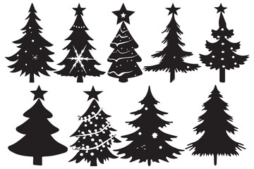 Christmas Tree Bundle, Christmas Tree silhouette, Christmas Tree Svg, Christmas Tree Clipart, Christmas Tree Png, Christmas Tree Vector