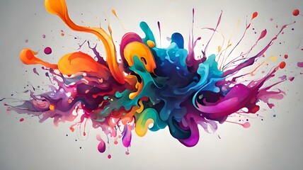 abstract ink colorful background