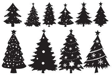 Christmas Tree Bundle, Christmas Tree silhouette, Christmas Tree Svg, Christmas Tree Clipart, Christmas Tree Png, Christmas Tree Vector