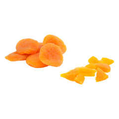 Dried apricots isolated transparent