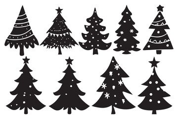 Christmas Tree Bundle, Christmas Tree silhouette, Christmas Tree Svg, Christmas Tree Clipart, Christmas Tree Png, Christmas Tree Vector