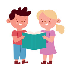 reader boy and girl