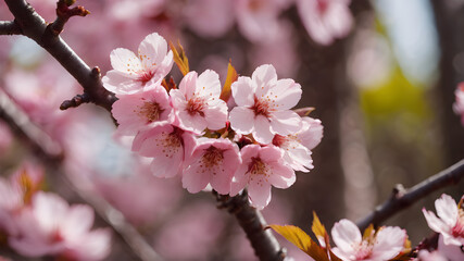 Cherry blossom. Mesmerizing display of sakura in full bloom creating colorful and whimsical...