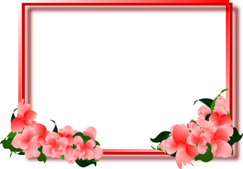 Flowers clipart with blank frame