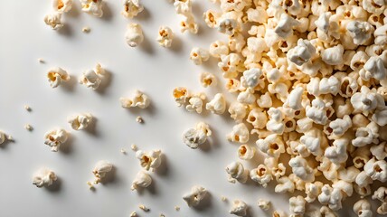 popcorn white background