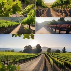 Group of wine country splashes with vineyards5